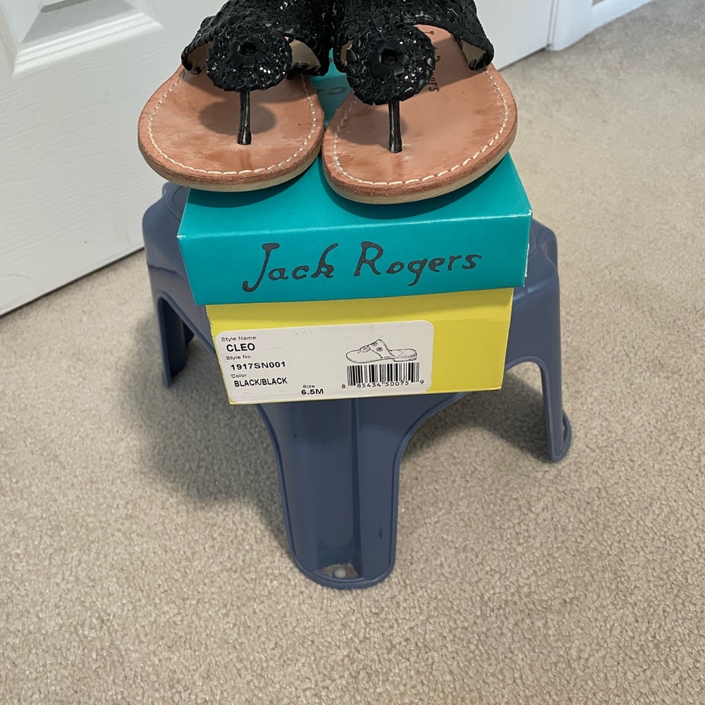 Jack Rogers Kids Black Cleo Sandals